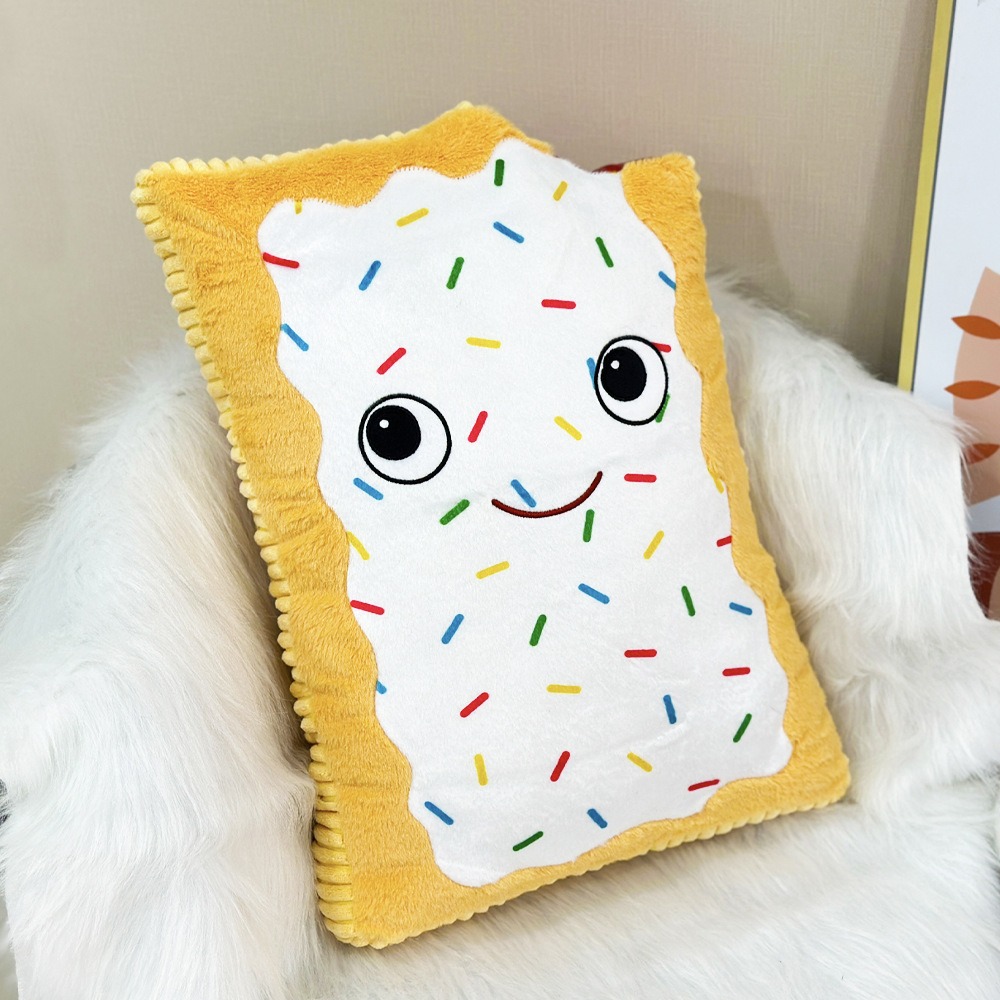 Cute Sprinkle Toast Plush Pillow - 48cm Kawaii Food - Shaped Stuffed Toy 12