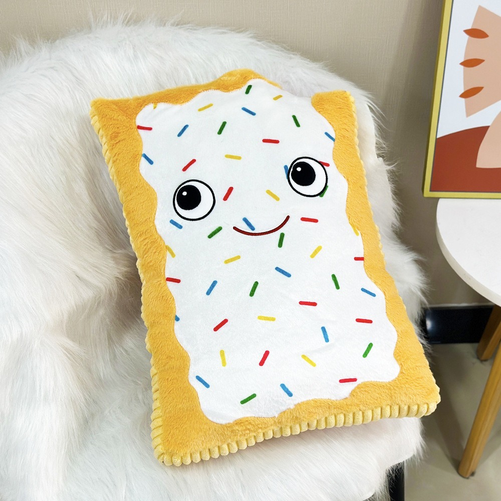 Cute Sprinkle Toast Plush Pillow - 48cm Kawaii Food - Shaped Stuffed Toy 13