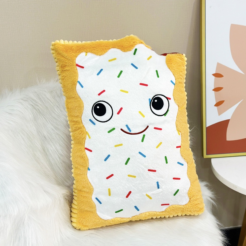 Cute Sprinkle Toast Plush Pillow - 48cm Kawaii Food - Shaped Stuffed Toy 15