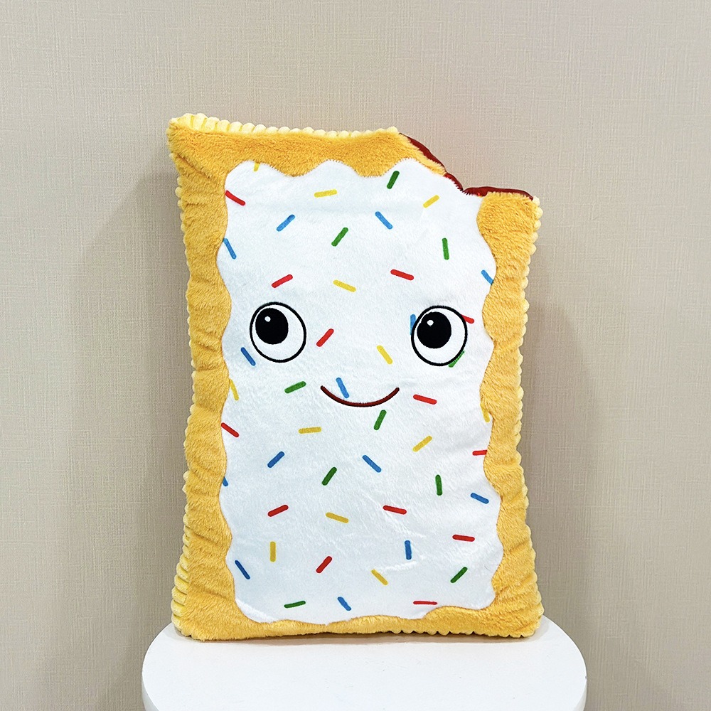 Cute Sprinkle Toast Plush Pillow - 48cm Kawaii Food - Shaped Stuffed Toy 17