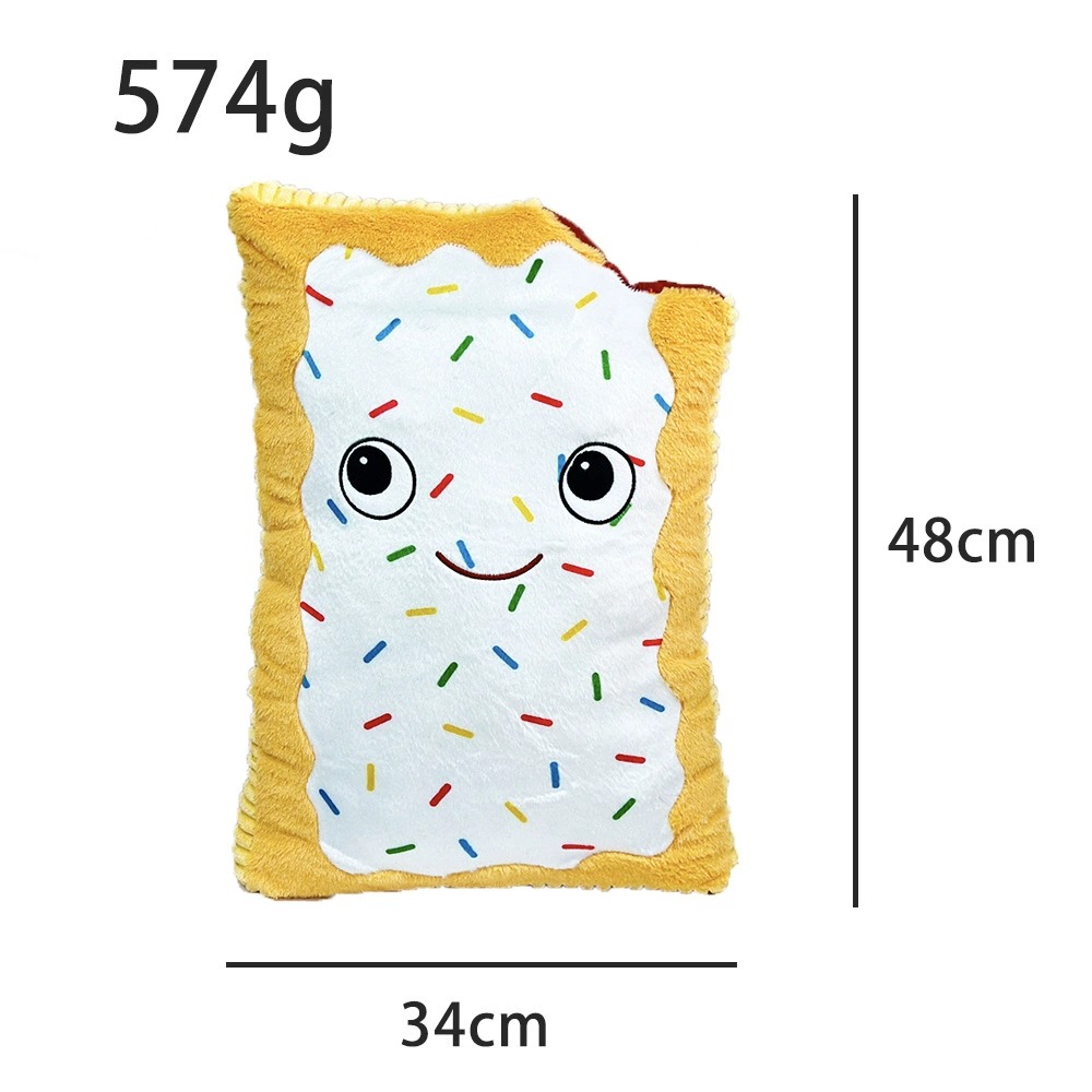 Cute Sprinkle Toast Plush Pillow - 48cm Kawaii Food - Shaped Stuffed Toy 21