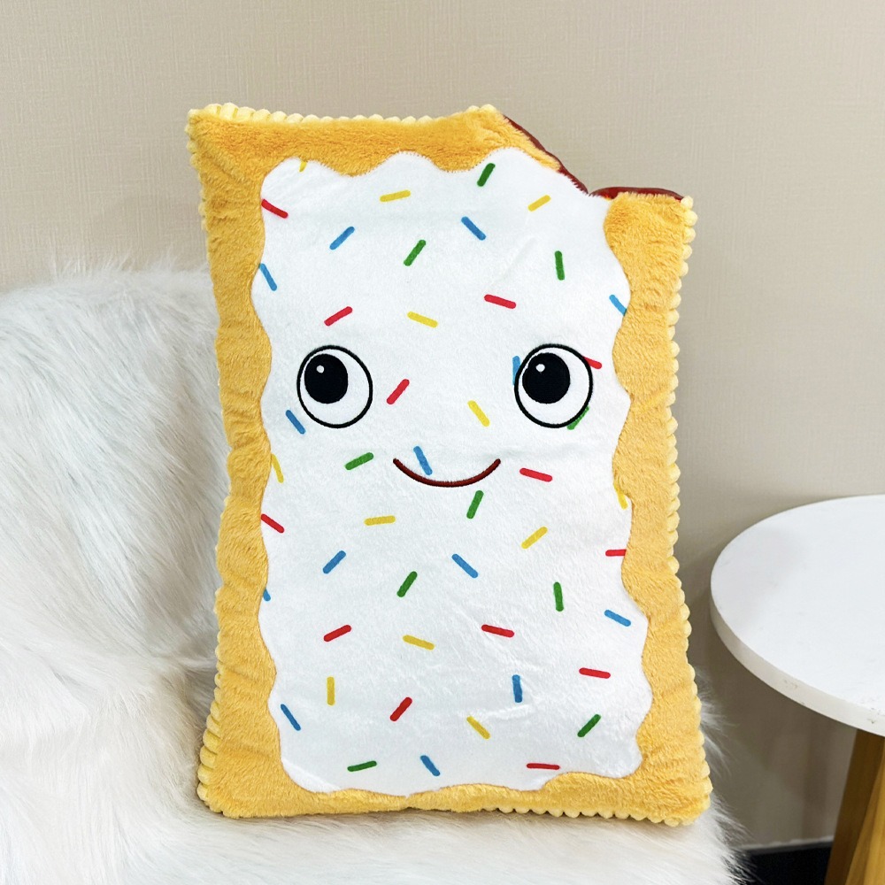 Cute Sprinkle Toast Plush Pillow - 48cm Kawaii Food - Shaped Stuffed Toy 16