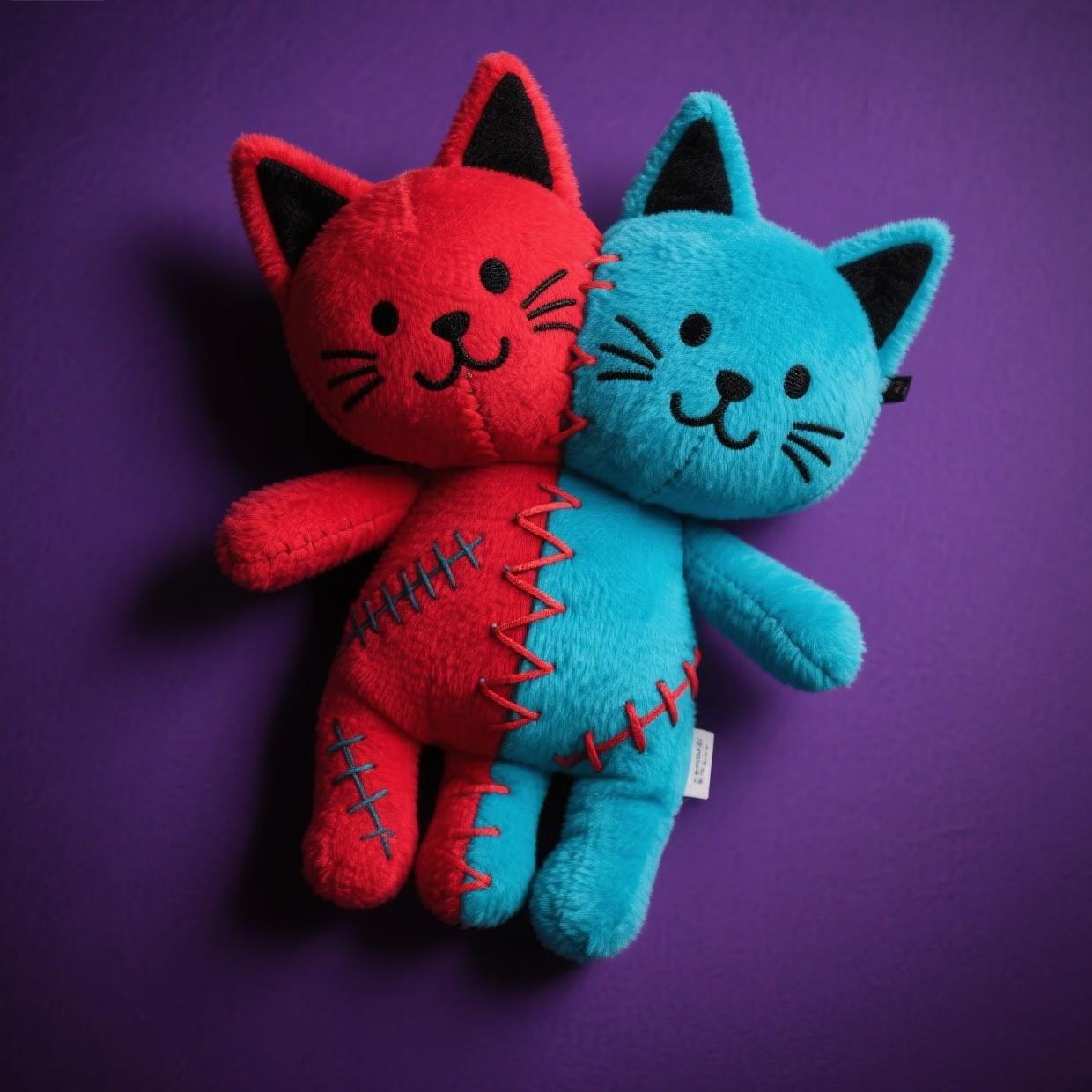 Custom Stitched - Style Two - Cat Plush Toy | Unique Design, Soft and Healing 💙❤️ 10