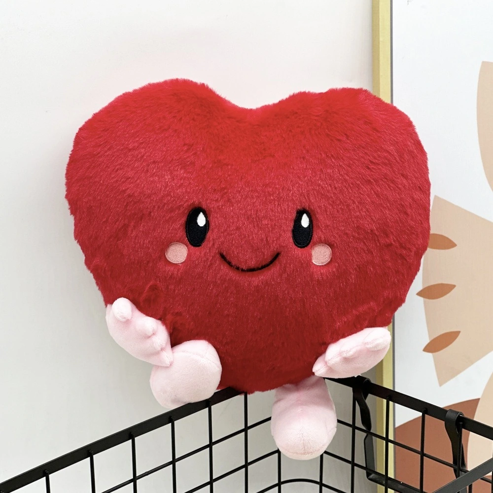 Wholesale 25cm Red Heart Plush Toy Wholesale Heart Toy Stuffed Soft Pillow  Valentines Stuffed An for Valentine's Gift 1