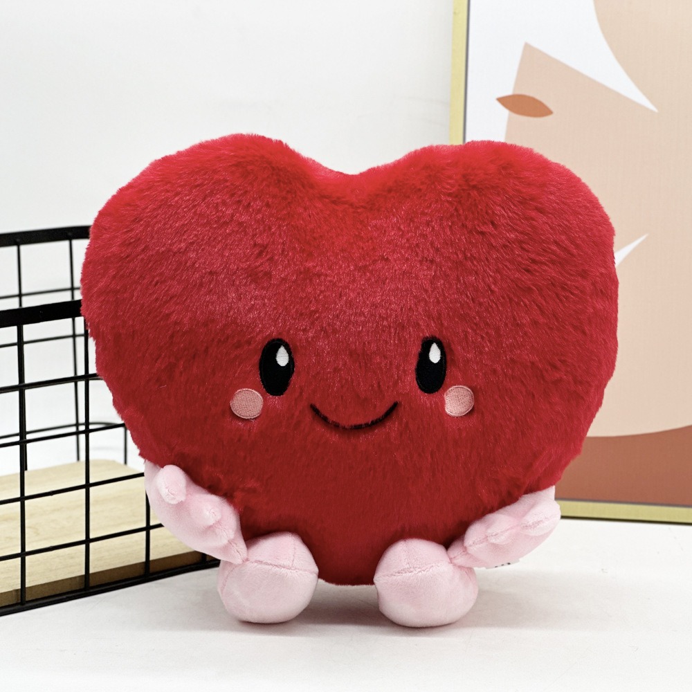Wholesale 25cm Red Heart Plush Toy Wholesale Heart Toy Stuffed Soft Pillow Valentines Stuffed An for Valentine's Gift 14