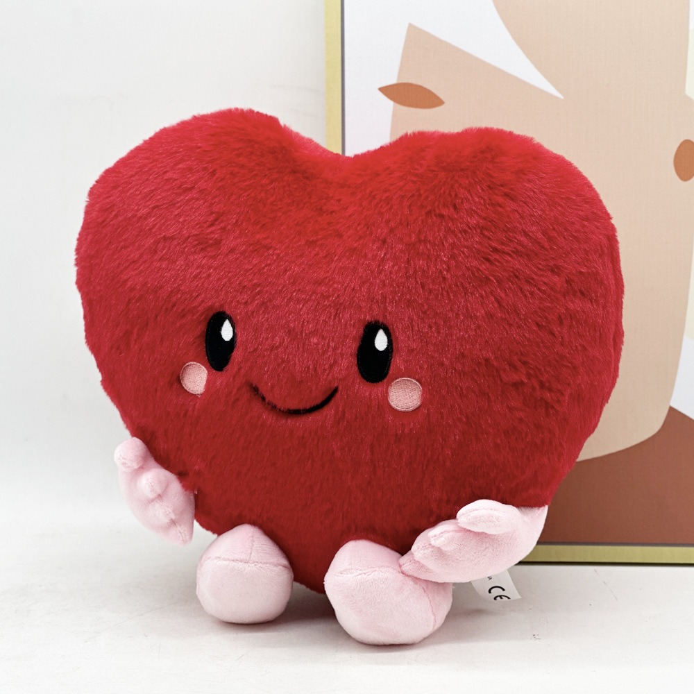 Wholesale 25cm Red Heart Plush Toy Wholesale Heart Toy Stuffed Soft Pillow Valentines Stuffed An for Valentine's Gift 13