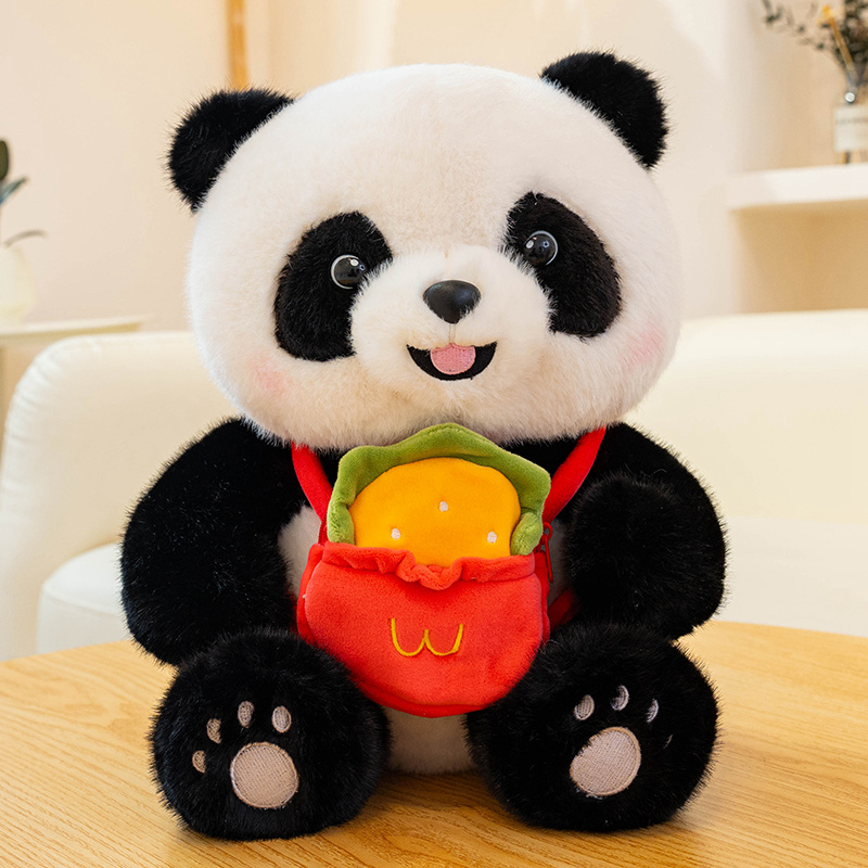 Round panda creative design plush doll, cute shape, soft and comfortable, a gift for children 12