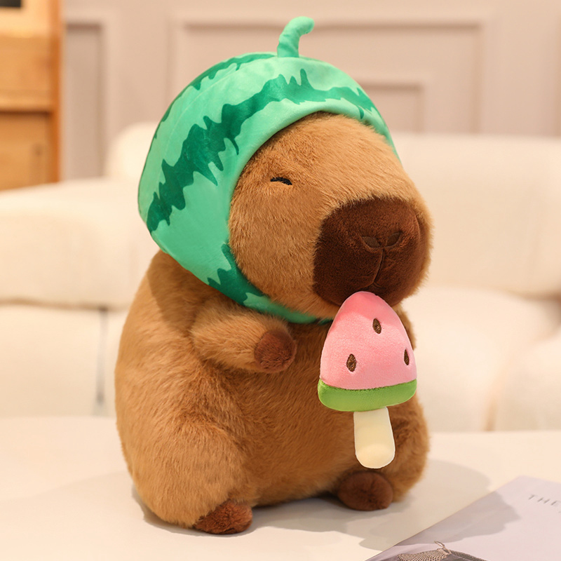 Direct sales from the creative design factory of capybaras wearing watermelon hats. Soft and comfortable. 11
