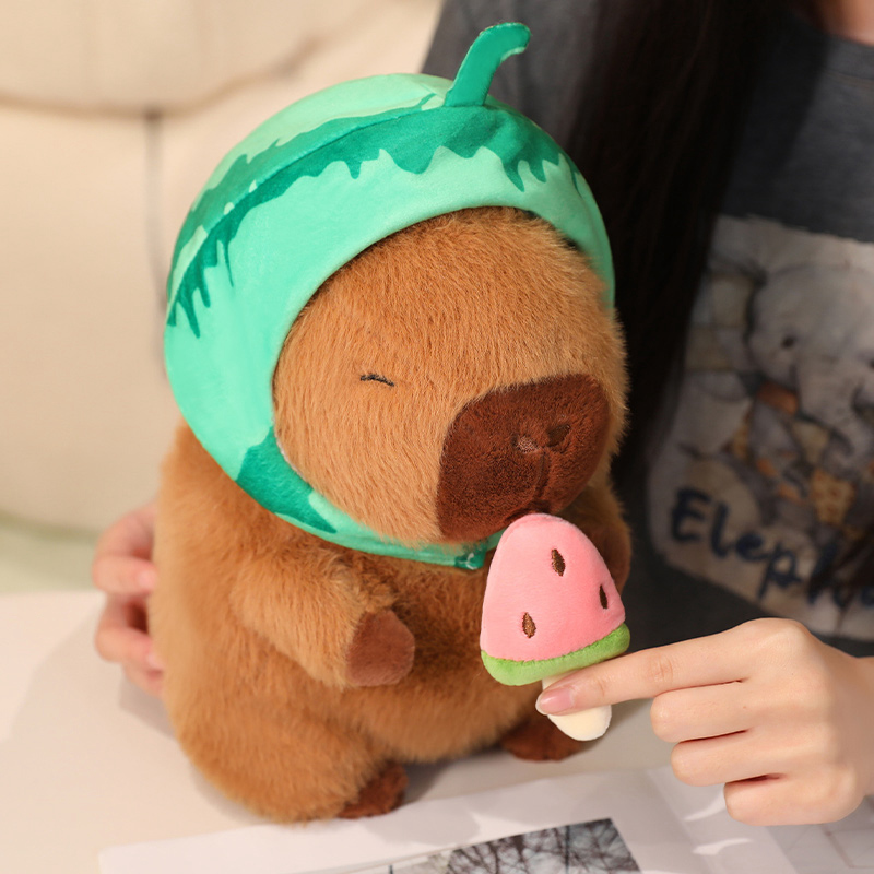 Direct sales from the creative design factory of capybaras wearing watermelon hats. Soft and comfortable. 13