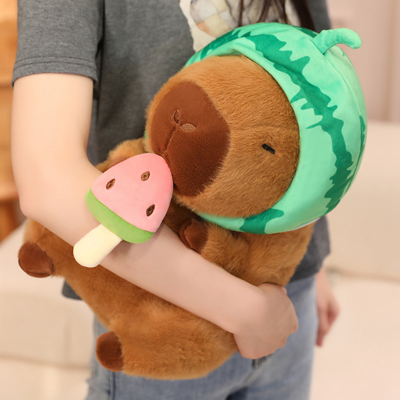 Direct sales from the creative design factory of capybaras wearing watermelon hats. Soft and comfortable. 16