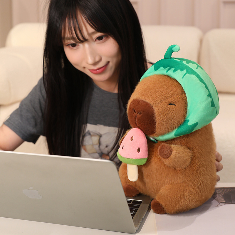 Direct sales from the creative design factory of capybaras wearing watermelon hats. Soft and comfortable. 12