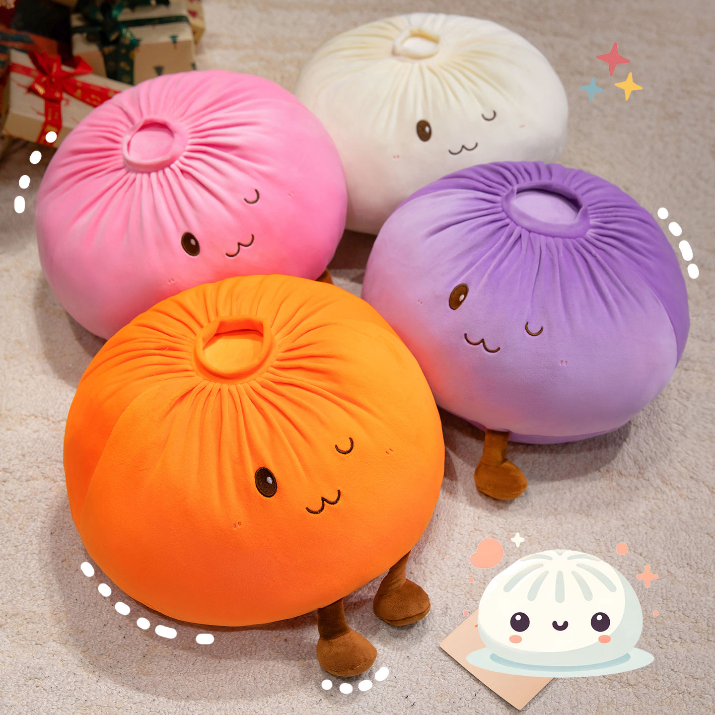 Creative design of baozi - shaped plush doll pillows with cute shapes, soft and comfortable, providing comfort, companio 11