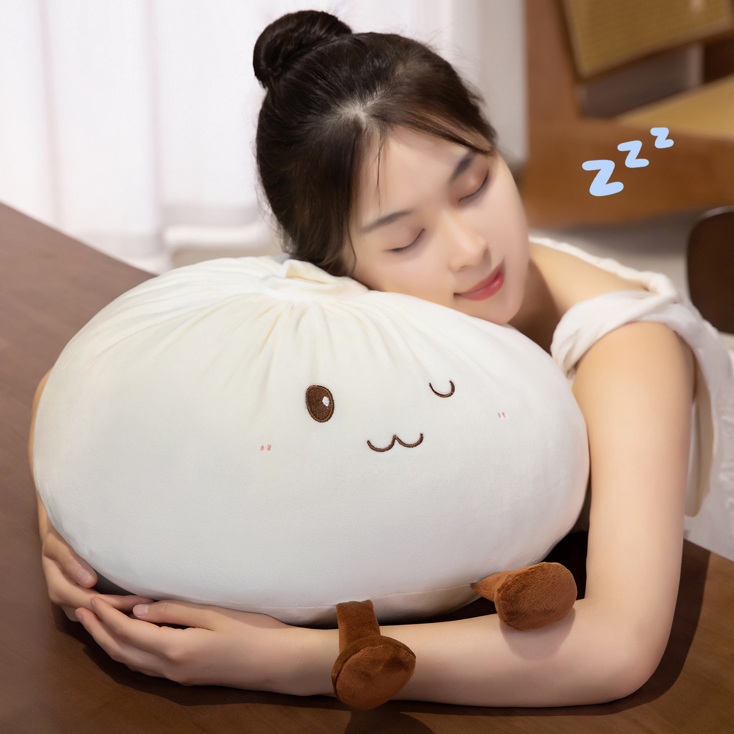 Creative design of baozi - shaped plush doll pillows with cute shapes, soft and comfortable, providing comfort, companio 17