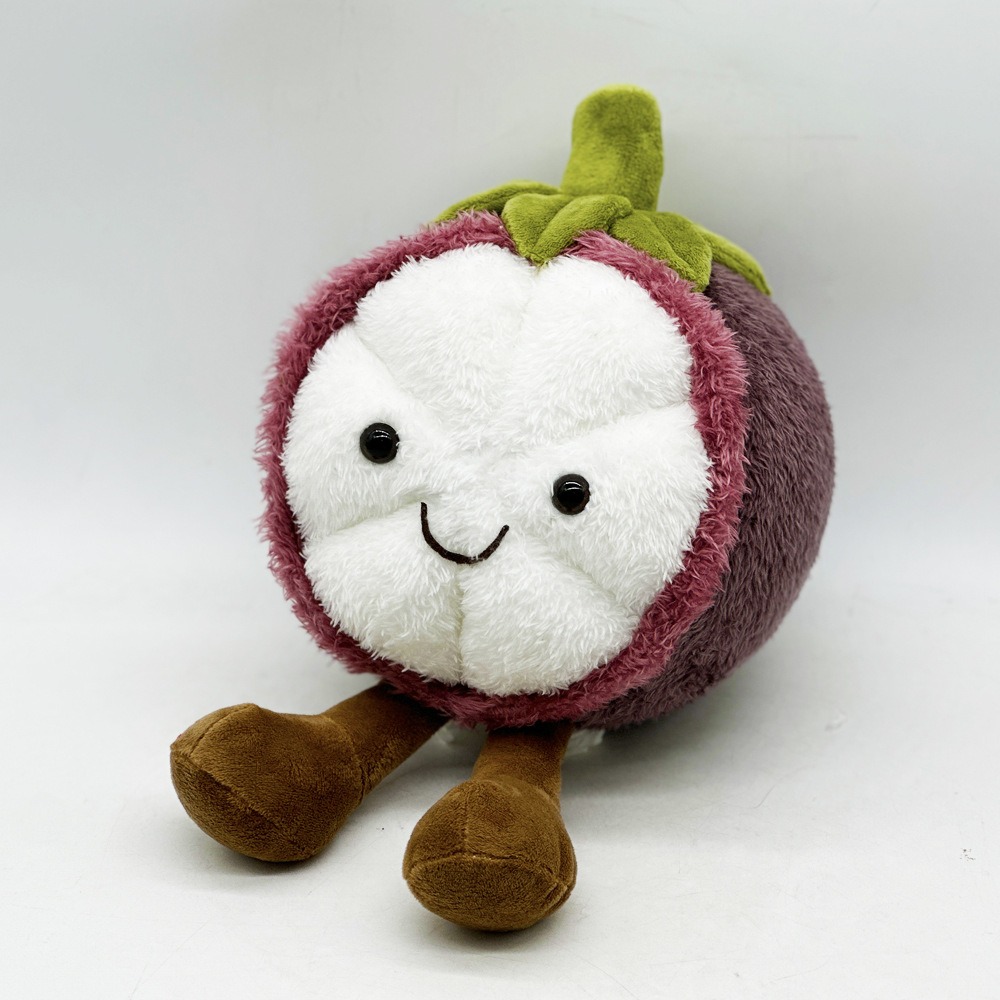 Cute Mangosteen Plush Toy 35 cm Fruit Shaped Stuffed Doll, 220g Soft Plushie 13