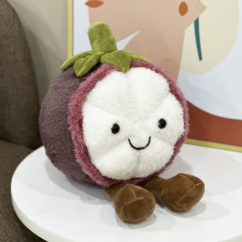 Cute Mangosteen Plush Toy 35 cm Fruit Shaped Stuffed Doll, 220g Soft Plushie 12