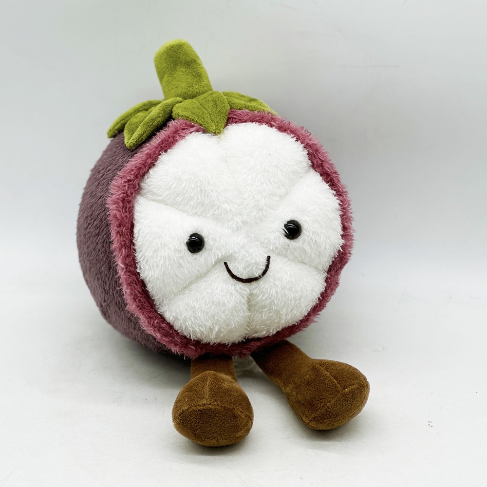 Cute Mangosteen Plush Toy 35 cm Fruit Shaped Stuffed Doll, 220g Soft Plushie 14