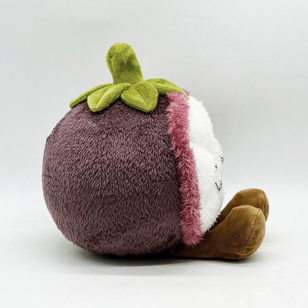 Cute Mangosteen Plush Toy 35 cm Fruit Shaped Stuffed Doll, 220g Soft Plushie 16