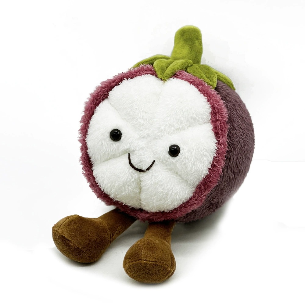 Cute Mangosteen Plush Toy 35 cm Fruit Shaped Stuffed Doll, 220g Soft Plushie 17