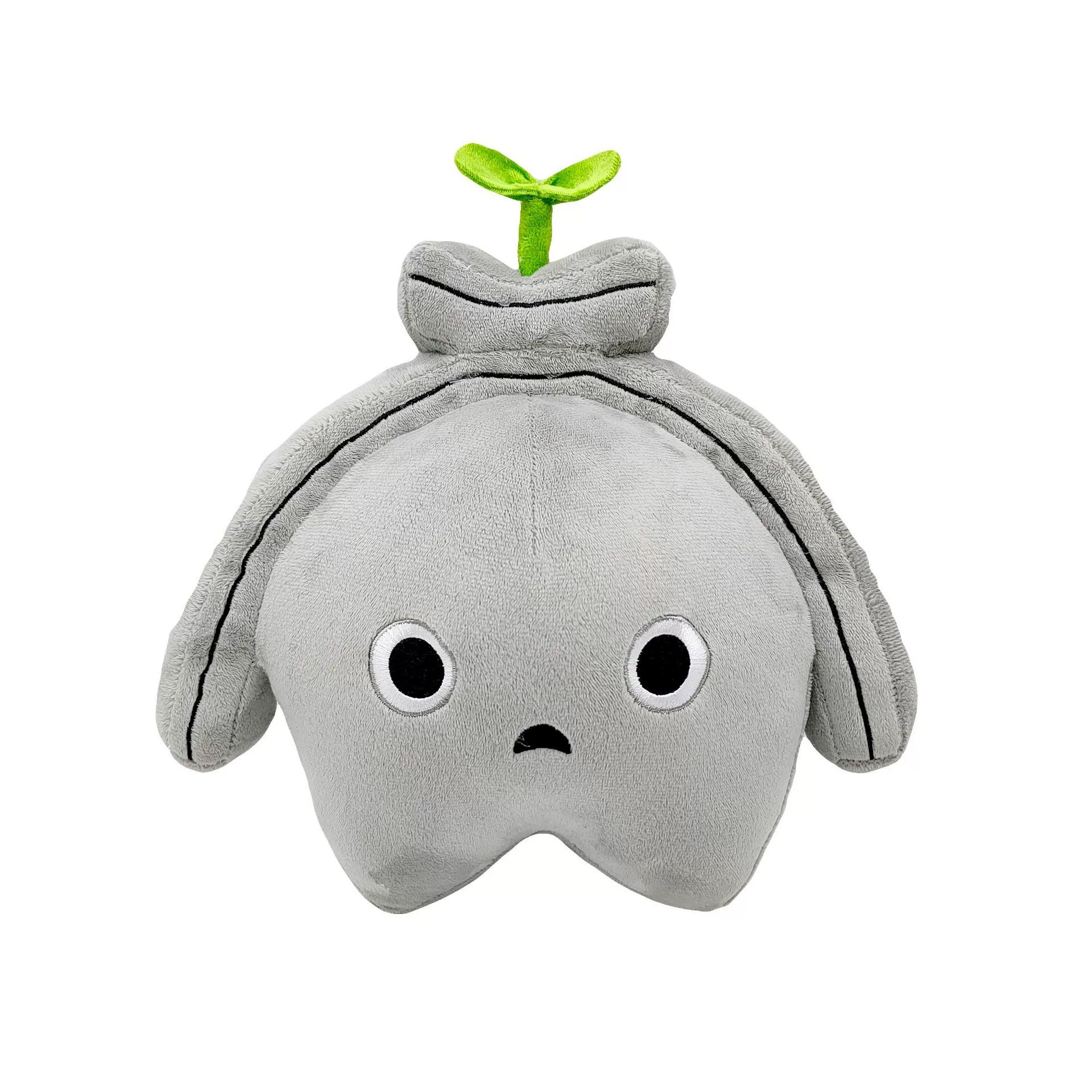 Peluche Koco Sad Sprout de Sonic Frontiers de 26 cm: adorable planta gris de 26 cm con hojas, suave almohada kawaii. 13