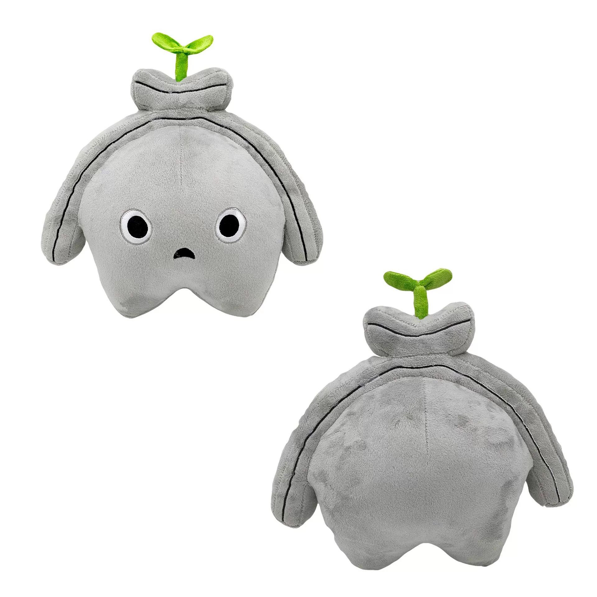 Peluche Koco Sad Sprout de Sonic Frontiers de 26 cm: adorable planta gris de 26 cm con hojas, suave almohada kawaii. 12