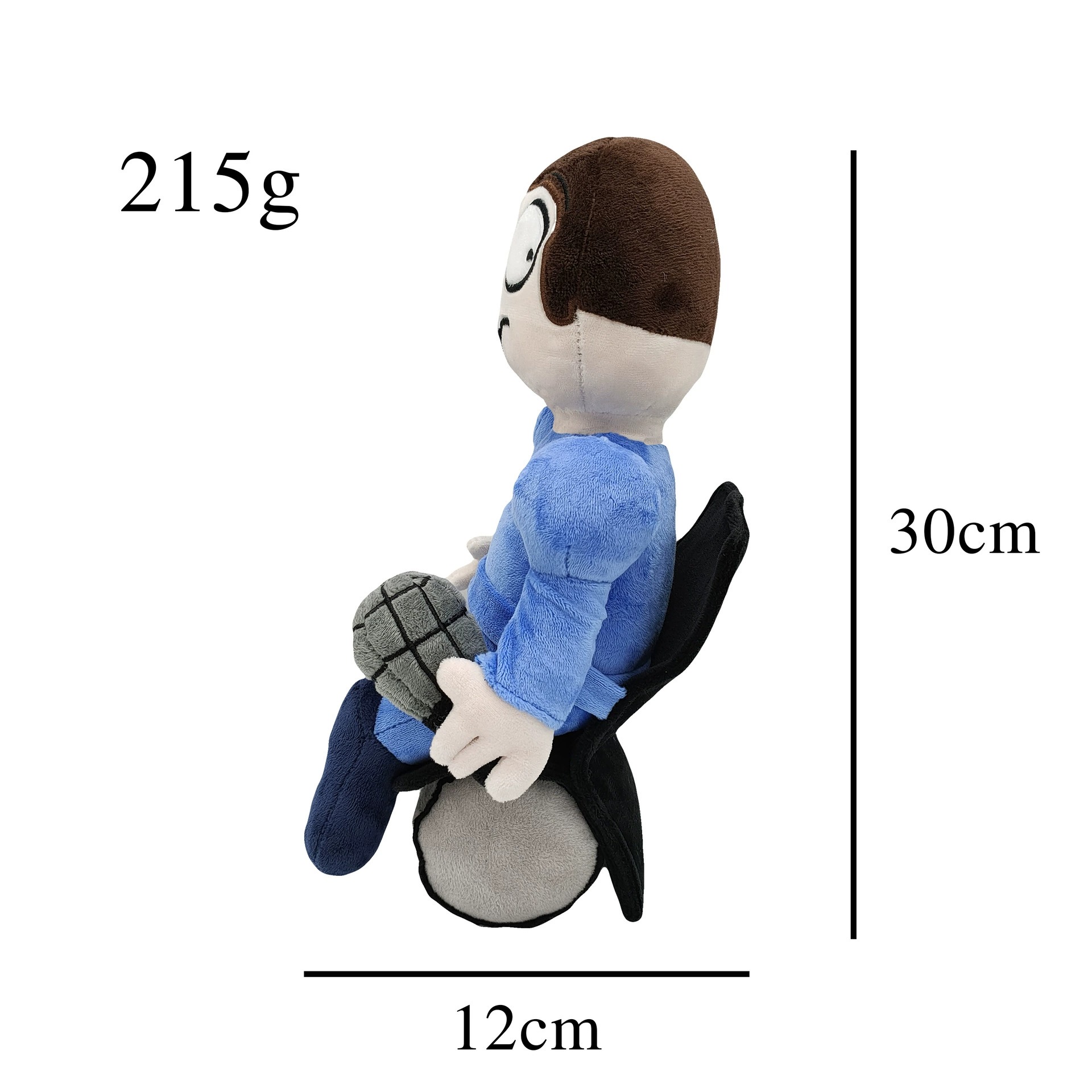 30cm Blue Dave And Bambi Plush Funny Meme Plush Toy Blue Suit Character with Microphone Soft Stuffed Doll for Fans 21