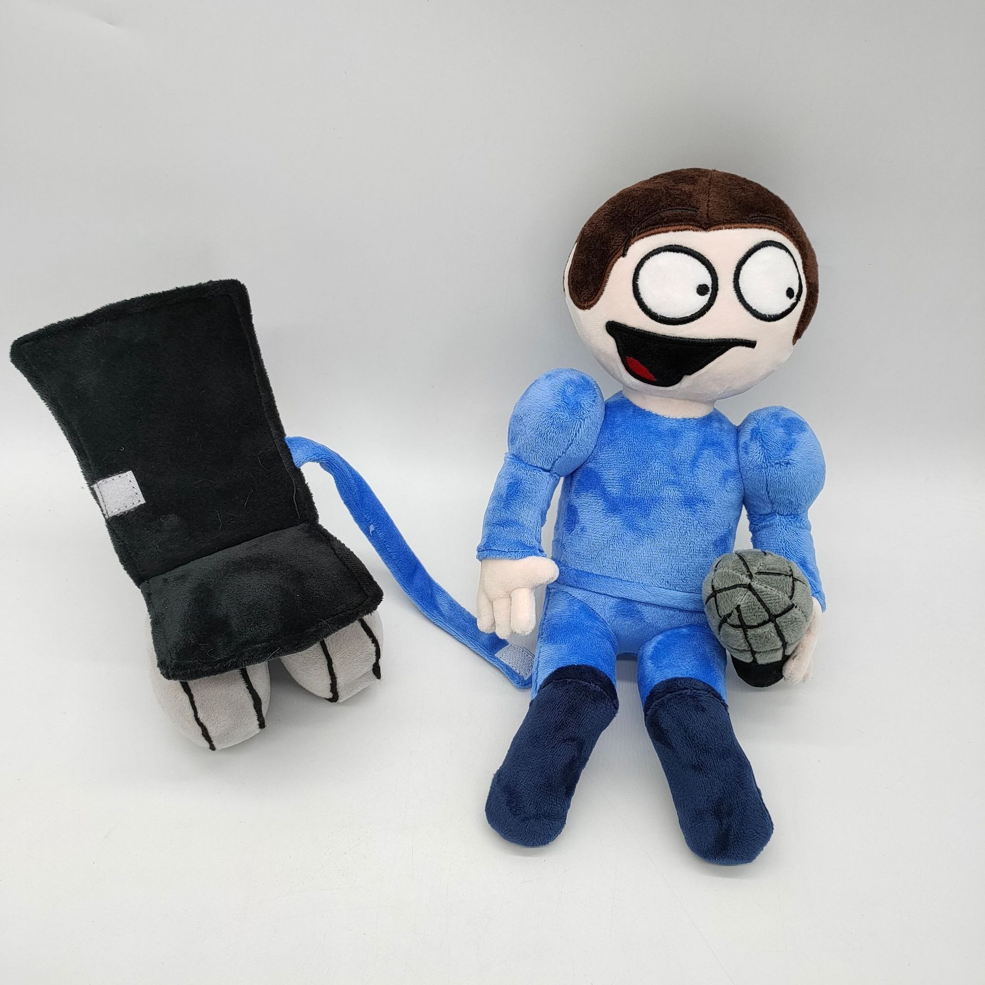 30cm Blue Dave And Bambi Plush Funny Meme Plush Toy Blue Suit Character with Microphone Soft Stuffed Doll for Fans 16