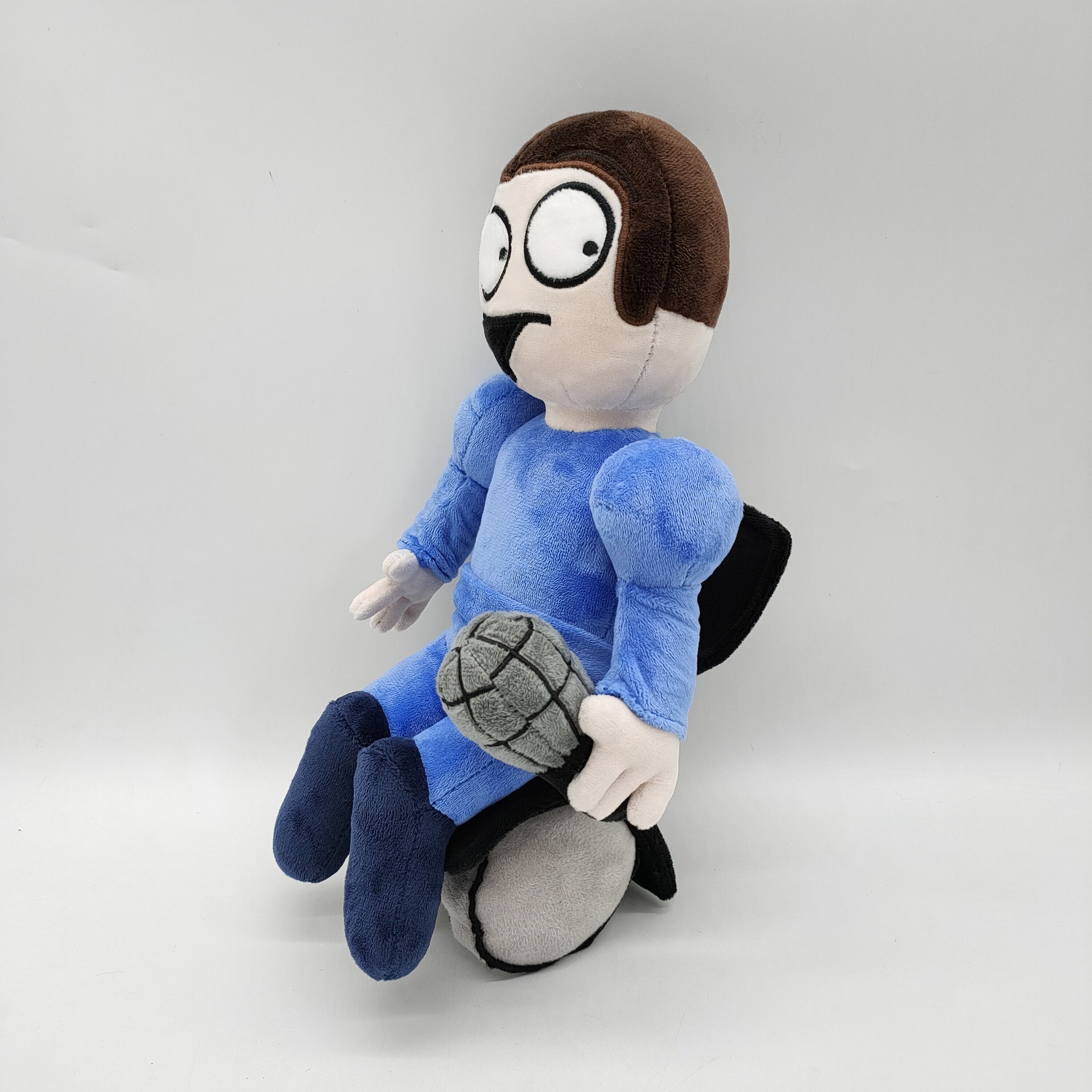 30cm Blue Dave And Bambi Plush Funny Meme Plush Toy Blue Suit Character with Microphone Soft Stuffed Doll for Fans 18
