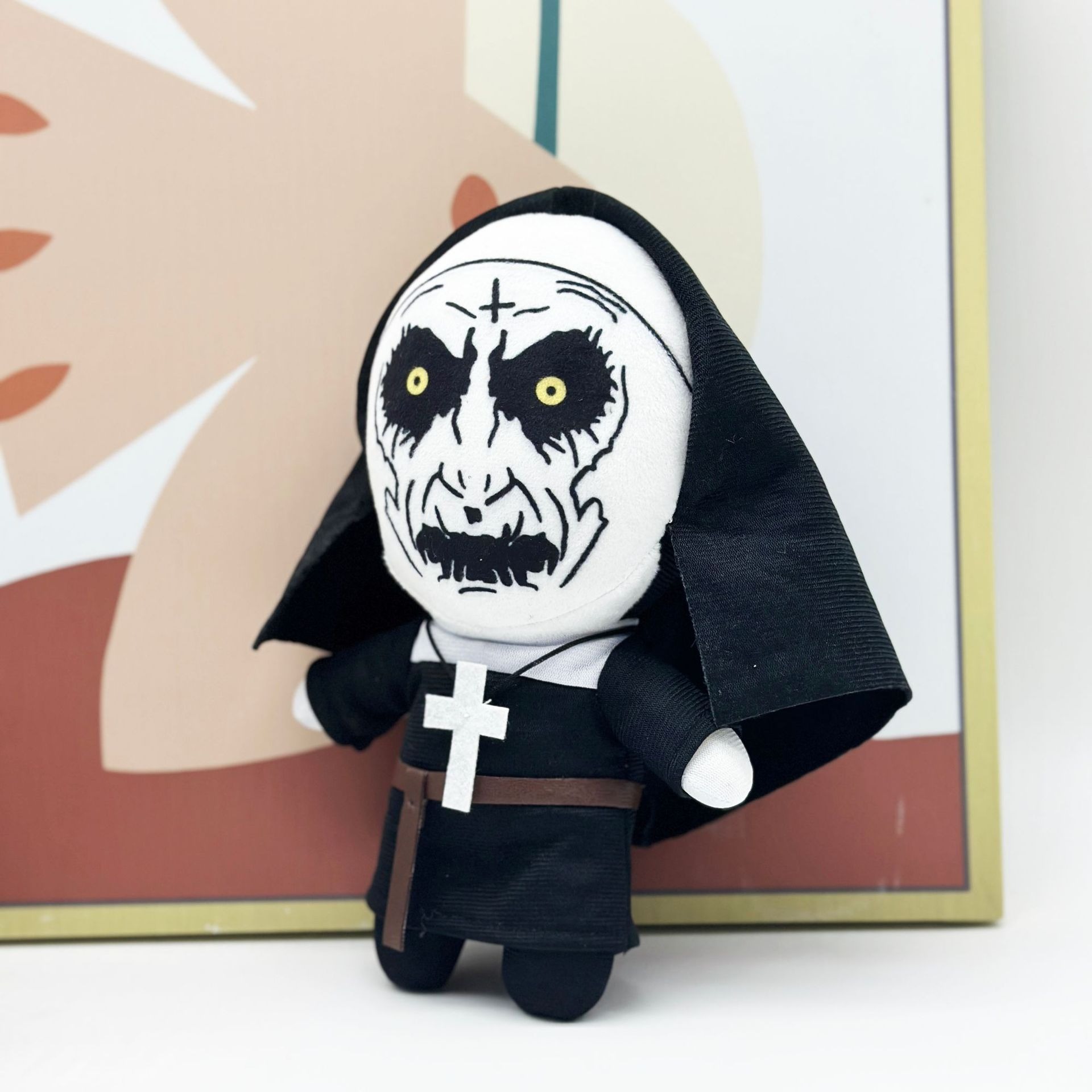 23cm The Nun Plush  Horror Nun Plush Doll  – Scary Gothic Stuffed Toy with Cross, Halloween Collectible Figure 14