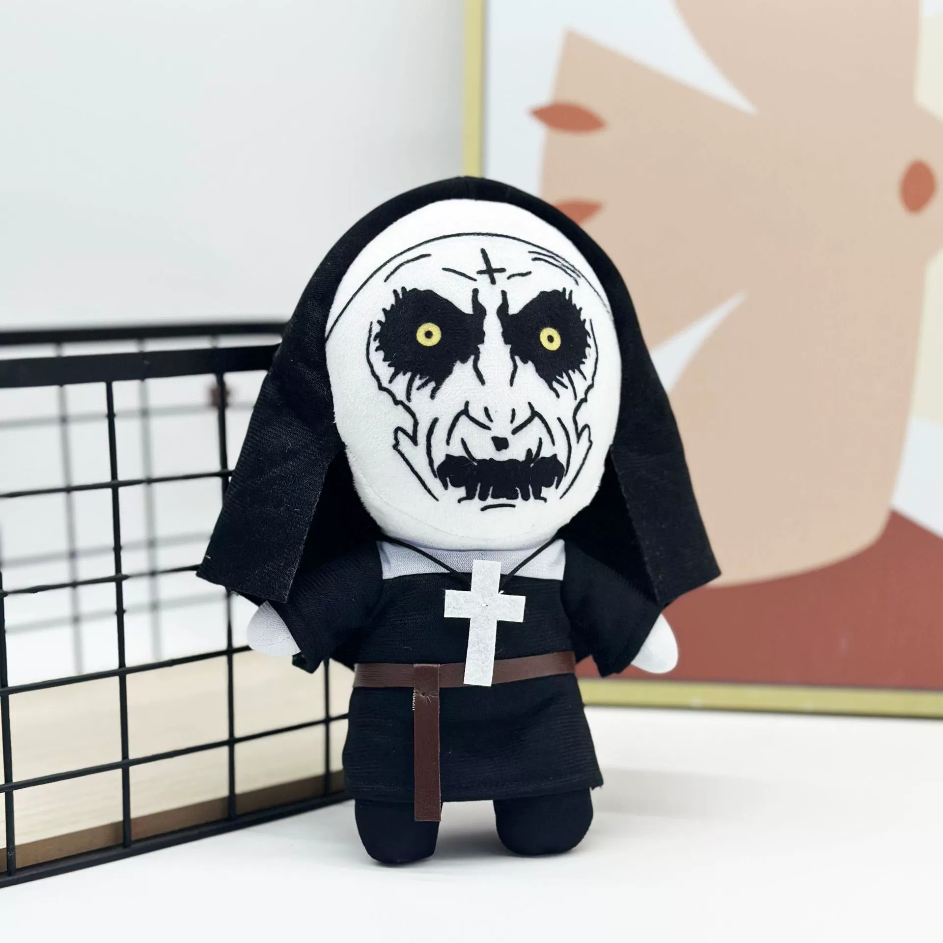 23cm The Nun Plush  Horror Nun Plush Doll  – Scary Gothic Stuffed Toy with Cross, Halloween Collectible Figure 11