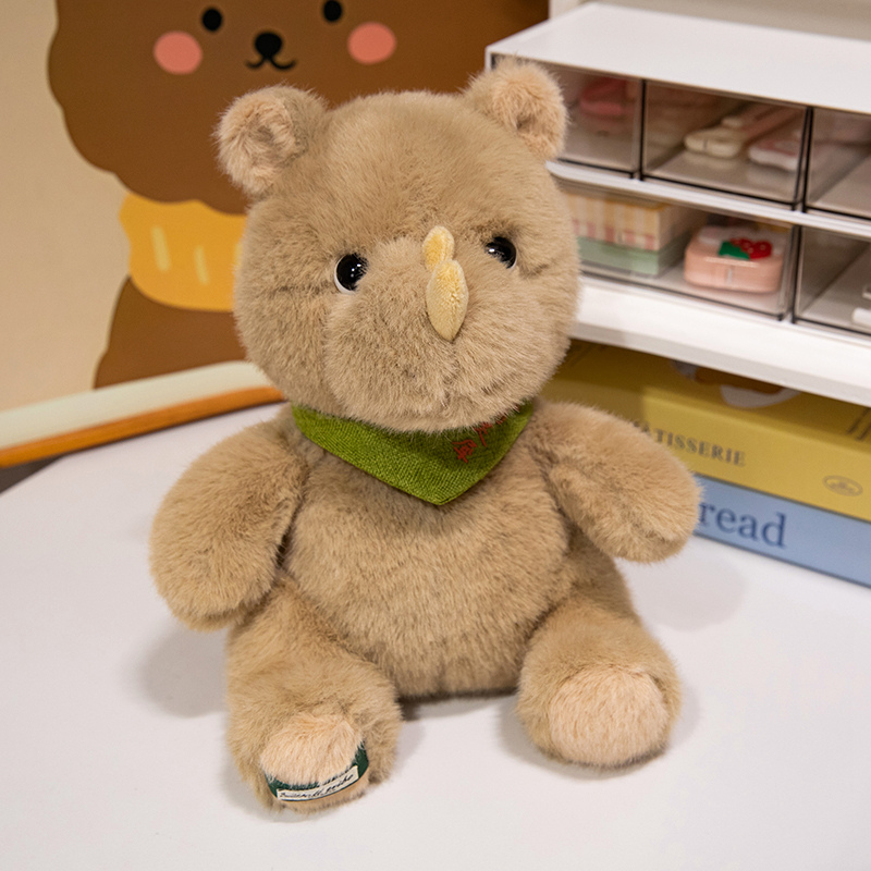 Hippopotamus Rhinoceros Plush Doll Simulation Animal Design Cute and Soft Child Gift 12