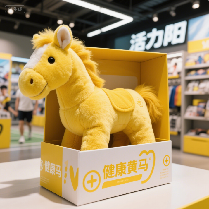 Traditional Lucky Horse Five Color Series with Beautiful Meanings Plush Doll Year of the Horse Mascot 12