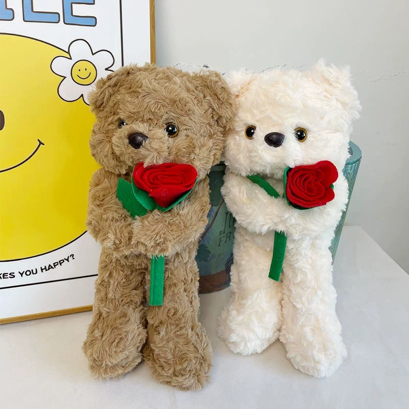 30cm Red Rose Bear Doll Plush Toy Soft Giant Wholesale Valentine Teddy Bears Stuffed Animal Toys Soft Bears Throw Pillow 14