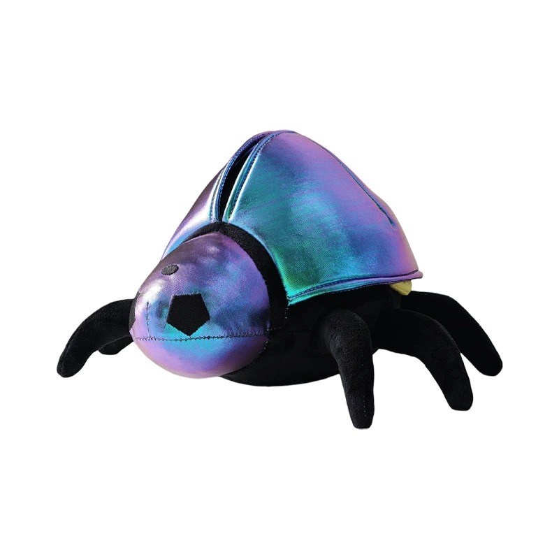 Peluche Doug l'Insecte de 25 cm, scarabée en peluche métallisé brillant, insecte irisé aux pattes douces, insecte futuriste 13