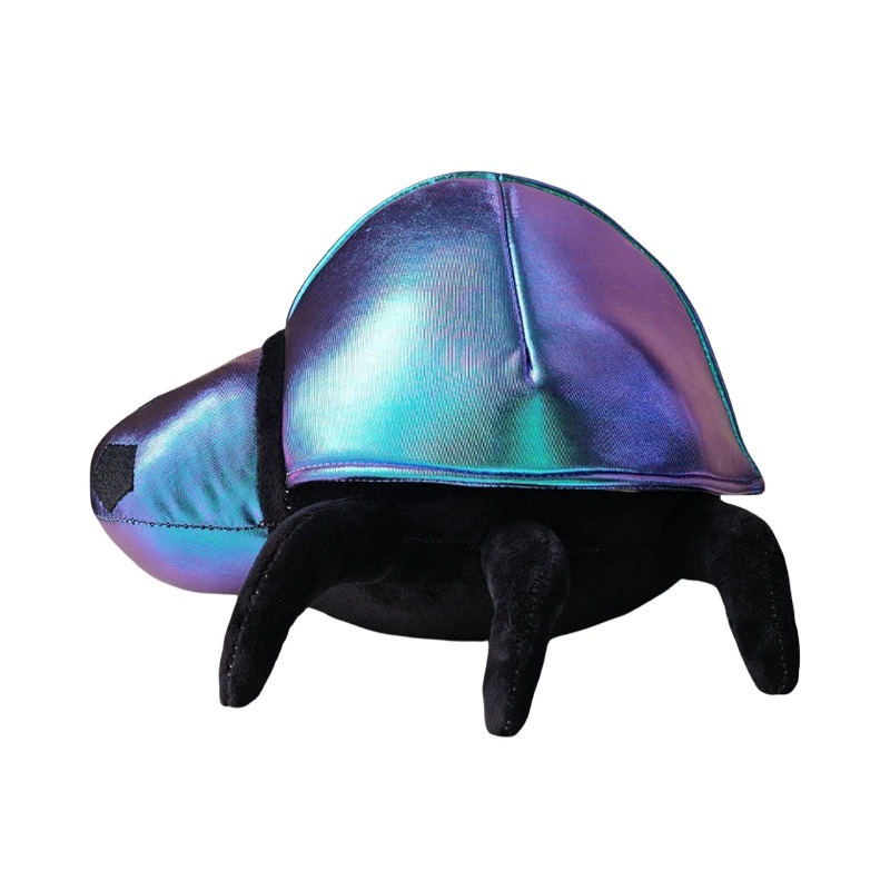 Peluche Doug l'Insecte de 25 cm, scarabée en peluche métallisé brillant, insecte irisé aux pattes douces, insecte futuriste 11