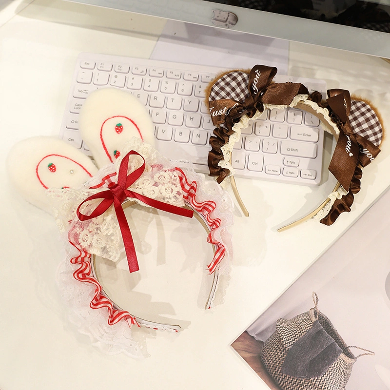 Cute hair hoop with a girlish heart, adorable shape, plush accessory, a gift for kids, stylish and versatile 1