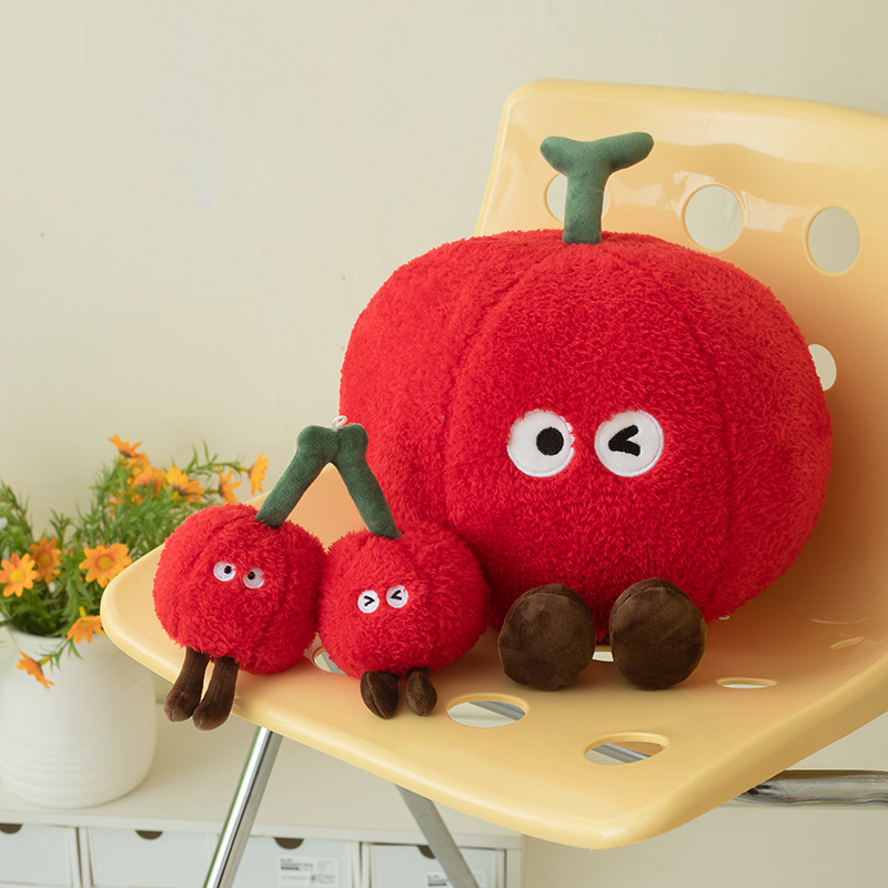 Cherry Plush Doll Pillow: Creative Design, Cozy Home Decor, Soft & Comfy, Perfect Companion for Kids. 11