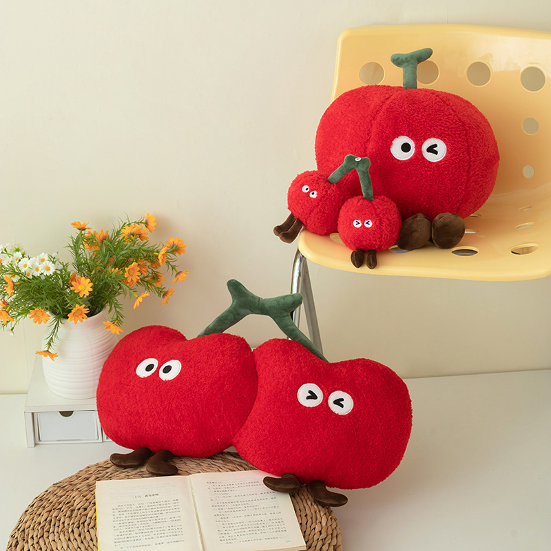 Cherry Plush Doll Pillow: Creative Design, Cozy Home Decor, Soft & Comfy, Perfect Companion for Kids. 16