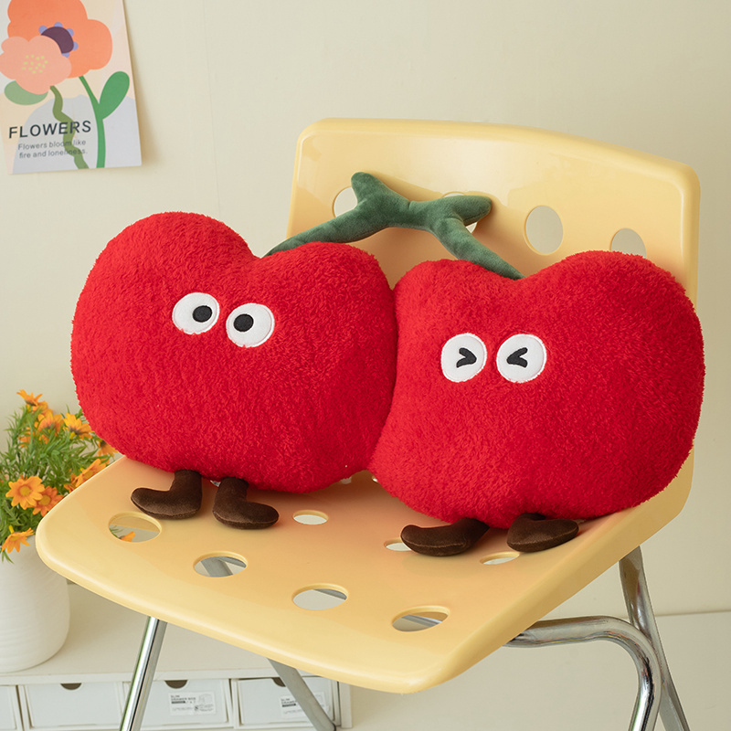 Cherry Plush Doll Pillow: Creative Design, Cozy Home Decor, Soft & Comfy, Perfect Companion for Kids. 15