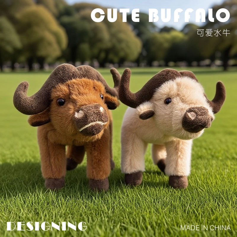 Buffalo Creative Design Plush Doll: Cute and Lifelike Shape, Soft and Comfortable, an Educational Gift for Kids. 1