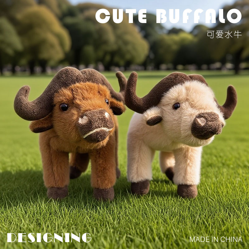 Buffalo Creative Design Plush Doll: Cute and Lifelike Shape, Soft and Comfortable, an Educational Gift for Kids. 11