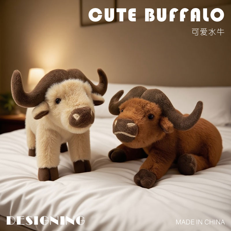 Buffalo Creative Design Plush Doll: Cute and Lifelike Shape, Soft and Comfortable, an Educational Gift for Kids. 13