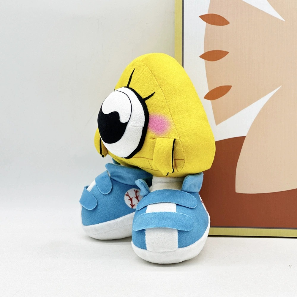 22cm Triangle One-Eyed Monster Plush Toy – Cute Cartoon Alien Doll with Sneakers, Soft Stuffed Gift for Kids 13