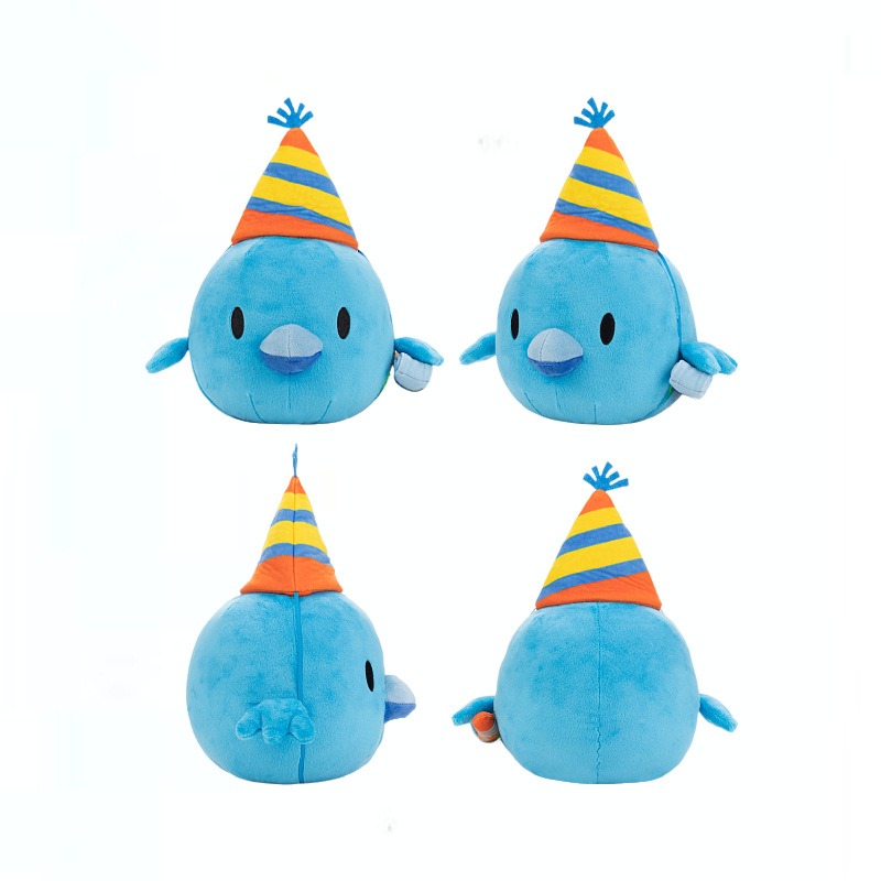 Muñeco de peluche de dibujos animados de Anime azul de 20 cm para fiestas, suave y cómodo, regalo de cumpleaños para niños. 15