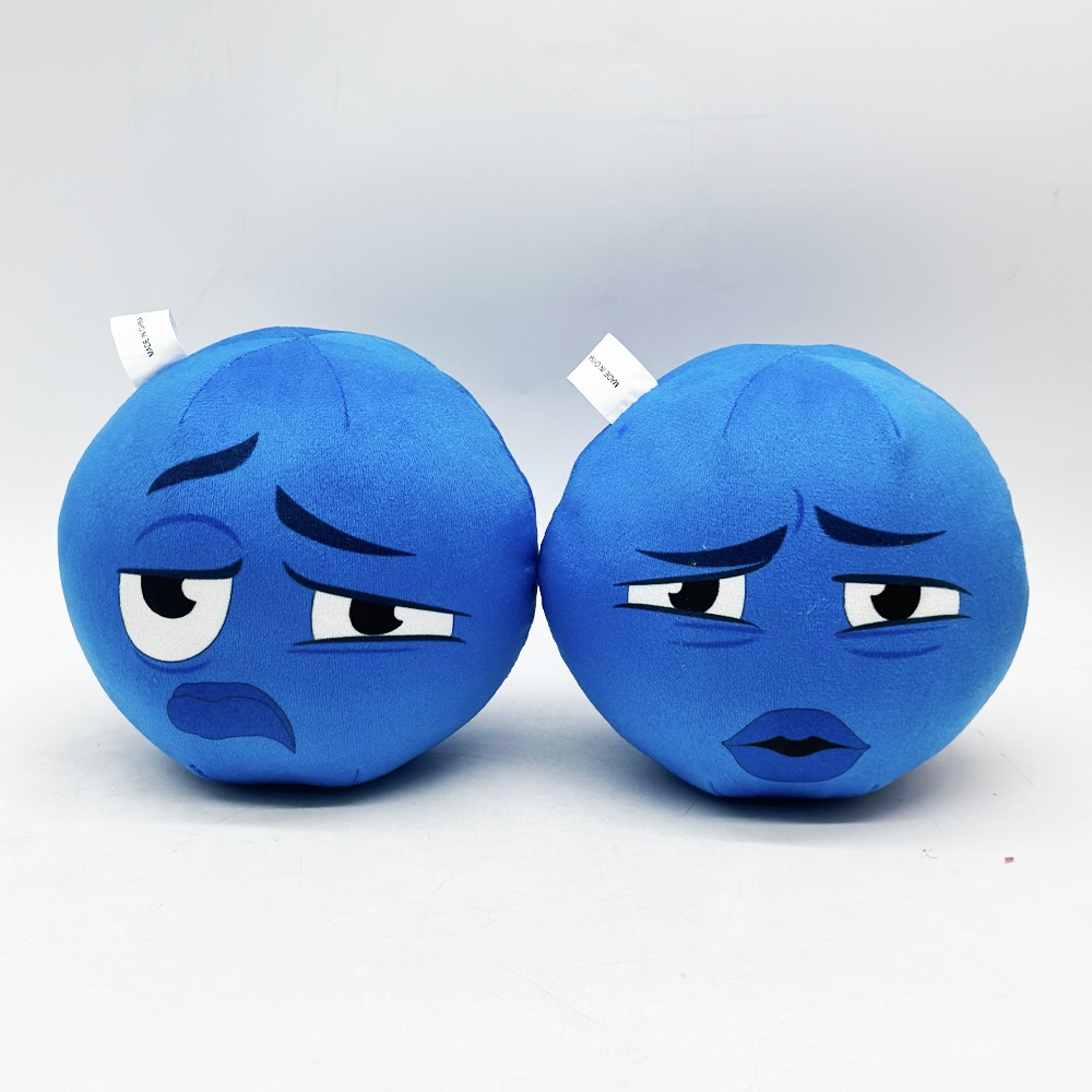 20cm Blue Face Ball Mini Cute Anime Plushies Stuffed Toys PP Cotton Filling Girls Gifts 18