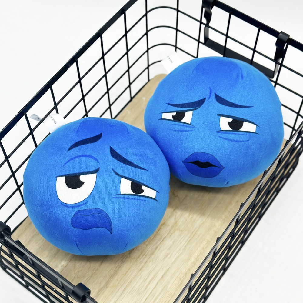 20cm Blue Face Ball Mini Cute Anime Plushies Stuffed Toys PP Cotton Filling Girls Gifts 11