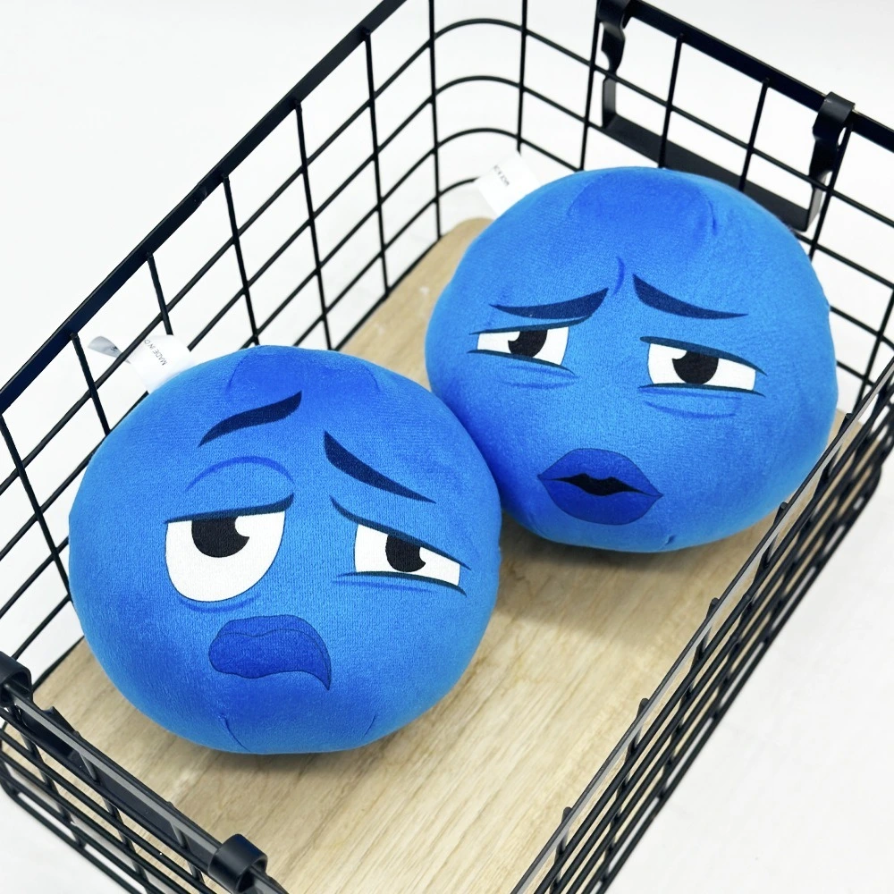 20cm Blue Face Ball Mini Cute Anime Plushies Stuffed Toys PP Cotton Filling Girls Gifts 1