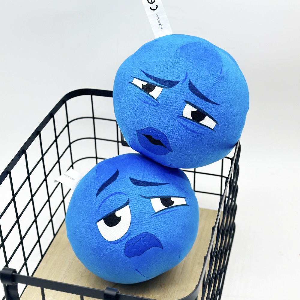 20cm Blue Face Ball Mini Cute Anime Plushies Stuffed Toys PP Cotton Filling Girls Gifts 14