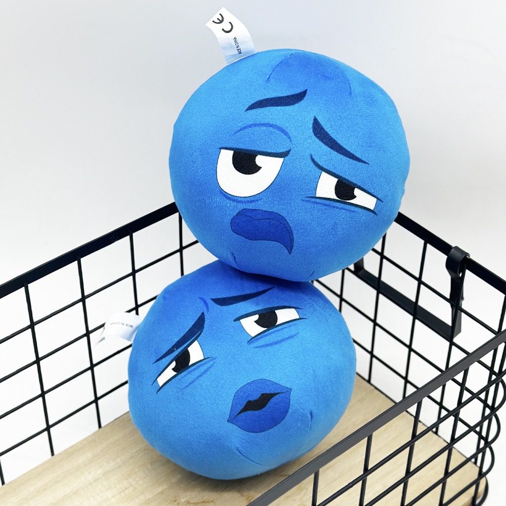 20cm Blue Face Ball Mini Cute Anime Plushies Stuffed Toys PP Cotton Filling Girls Gifts 15