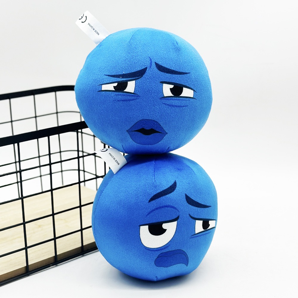 20cm Blue Face Ball Mini Cute Anime Plushies Stuffed Toys PP Cotton Filling Girls Gifts 12