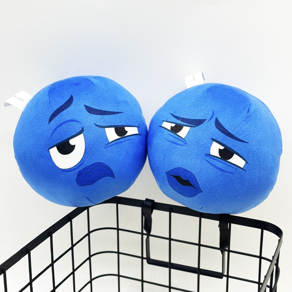 20cm Blue Face Ball Mini Cute Anime Plushies Stuffed Toys PP Cotton Filling Girls Gifts 13